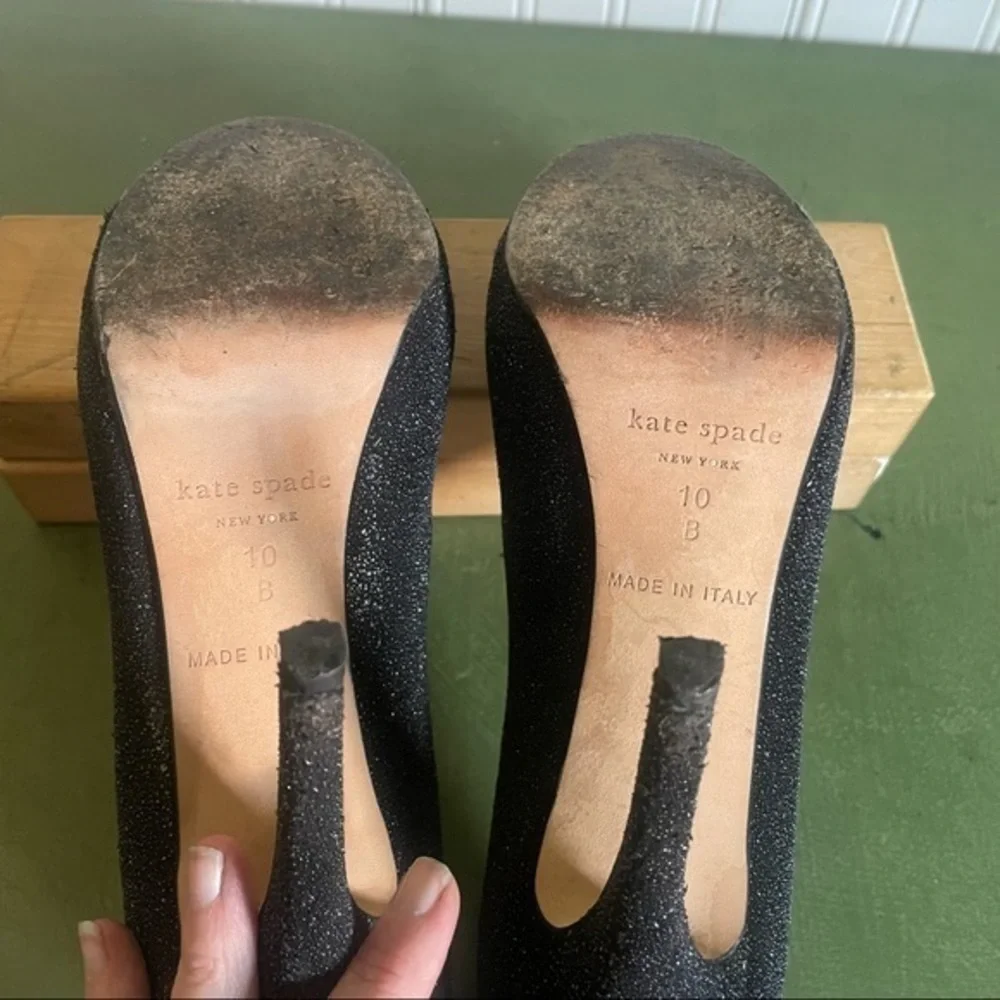 Kate Spade LORI Sugar Suede Sparkly Heels